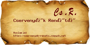Cservenyák Renátó névjegykártya